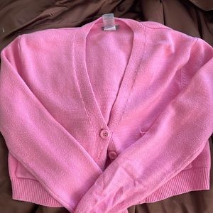 Pink cropped sweater
